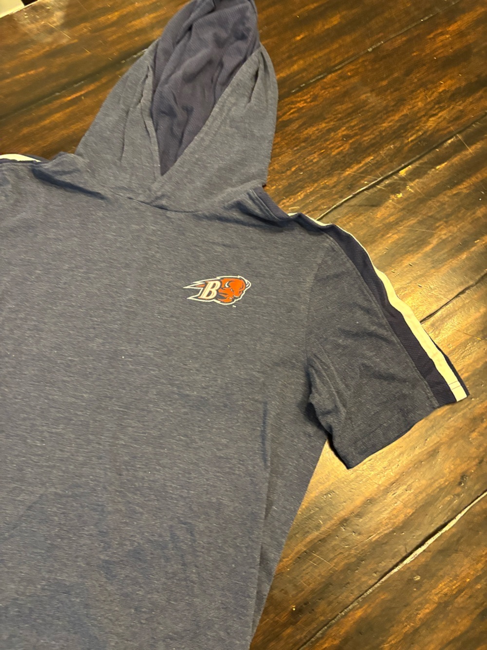 Under Armour Bucknell university Men's Short Sleeve Tee with hood Navy Heather-M